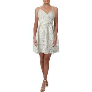 NWT Aqua crochet white dress Large